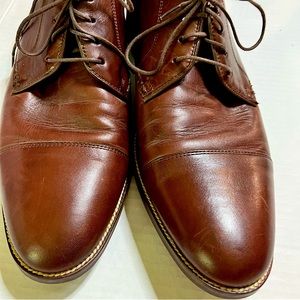 Men’s Cole Han Cordovan ( Carmel Color) Dress Shoes SZ 10.5M * MISSING INSOLES*